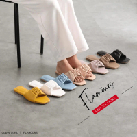 sandal wanita platform puffy - sendal wanita flat busa tipis - sendal wanita premium - sandal wanita