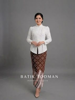(DIJUAL TERPISAH) KEJORA Brown Mahogany Gold Rok Batik Span Instan Bahan Katun Cap Warna Coklat JANG