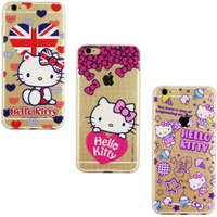 【Hello Kitty】iPhone 6 /6s 彩繪透明保護軟套
