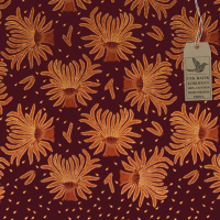 Kain Motif Batik Classic Unik Padi Marun warna Dasar Coklat Muda