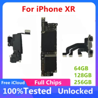 Original Motherboard for iPhone XR With no Face ID 64GB 128GB Mother Board IOS System Logic Board Full Working Chips