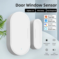 Tuya Smart Zigbee 3.0 Door Window Sensor Wireless Door Open Closed Detector Home Security Alarm Work With Alexa Google Home
