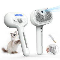 Pet Grooming Brush with Electronic Mist Spray - Gentle Deshedding Tool for Cats & Dogs Pet Steam Bru