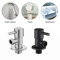 Solid Brass Faucet Triangle Valve Angle Inlet Water Stop Valve G 1/2 Inch Hot Cold Water Heater Toilet Copper Core Switch Valve