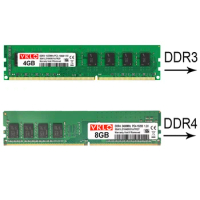 DDR3 DDR4 4GB 8GB 16GB Desktop Memory Ram Pc4 2133 2400 2666 3200 Mhz 1.2V Pc3 1066 1333 1600 UDIMM Memory Ddr3 RAM 1.5V