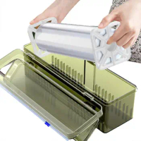 Food Cling Film Dispenser Plastic Wrap Cutter Aluminum Foil Slider Stretch Film Cutter Durable Kitchen Accessories gadgets