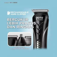 Goto Seido Hair Clipper Alat Cukur Rambut Elektrik Set Rechargeable black