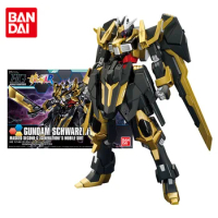 Bandai Gundam Model Kit Anime Figure Toys HGBF 1/144 Gundam Schwarzritter Genuine Gunpla Anime Action Figure Toys for Children