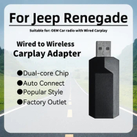 New Mini Apple Carplay Adapter for Jeep Renegade Smart AI Box Car OEM Wired CarPlay To Wireless Carplay USB Dongle Plug and Play