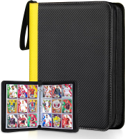 Card Binder for Pokemon Card 9 Pocket 40 Double-Sided Pages for 720 Card Pocket Premium Zip PU Card 