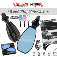 SHE-LINI Motorcycle Universal Side Mirror Napoleon Design CNC Anti Glare Motorcycle Rearview Mirror