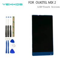 100% original For Oukitel mix 2 LCD Display +Touch Screen Digitizer Assembly 100% Tested Oukitel mix 2 LCD Replacement +tools