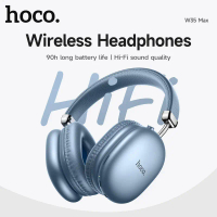 หูฟังเพลงไร้สาย HIFI, HOCO, W35 Max, ลำโพงคอยล์ 42 มม., สีพาสเทล, บลูทูธ 5.3, หูฟังกีฬา, รองรับโหมดก