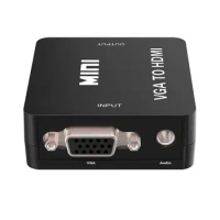 VGA2HDMI Mini VGA to HDMI Converter with 1080P Audio Adapter Connector for PC Laptop