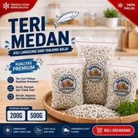 Khusus Medan - Instan Sameday Only - Teri Medan Tanjung Balai - Berkah Frozen Go 500g