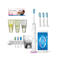 【Philips 飛利浦】官方直營 Sonicare 鑽白極淨智能鑽石音波震動牙刷/電動牙刷-晶鑽白HX9924/02