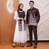 Cp Arumi One Set Outer Inner Rok Tutu Couple Rok Kemeja Batik Mahogany L