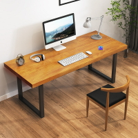實木電腦桌颱式桌家用書桌臥室雙人電競桌簡約長條學習工作辦公桌