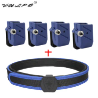 VULPO Hunting Airsoft Tactical IPSC Shooting Belt Speed Magazine Pouch Set Pistol Mag Holster