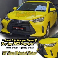 Otoproject - Front Lips Bumper Depan All New Agya 2023 2024 2025 2026 Black Glossy / Black Matte GLO