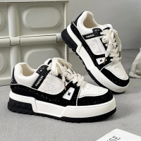 2025S Spring And Autumn New Starry Sky Sparkling Diamond WomenS Casual Board Shoes Thick Bottom Vers