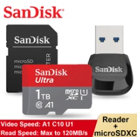 SanDisk Ultra micro SD UHS-I Card 1TB 512G 256g 200G 128G 64G 32G Memory Cards with MobileMate USB 3.0 Reader MicroSD Flash Card