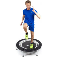 Maximus Pro Home Gym Rebounder Mini Trampoline 40'' Handle Bar | Includes Workouts Online DVD's | Adults Indoors | 150kg Use