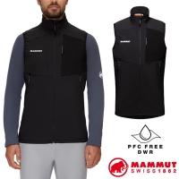 【 MAMMUT 長毛象】男 Madris ML Vest 防風防潑水中層保暖背心_1014-03450-0001 黑