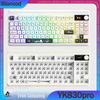 iBlancod YK830pro Mechanical Keyboard Kit 3mode 2.4G Bluetooth Wireless Keyboard Kit 87key Hot Swap Rgb Gaming Keyboard Kit Gift