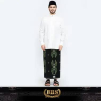 Sarung BHS Classic Silver Motif C49 JSN Hitam Hijau