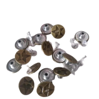 Kancing jeans 10 pcs Coklat / nikel Emas Silver