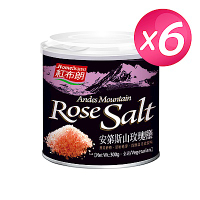 紅布朗 安地斯山玫瑰鹽x6罐(300g/罐)