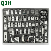 52pcs Fabric stitching foot Sewing Machine Braiding Blind Stitch Darning Presser Foot Feet Kit Set For Brother Singer Janome