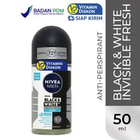 NIVEA MAN BLACK AND WHITE INVISIBLE FRESH 50 ML | DEODORAN PRIA, PENGHILANG BAU BADAN, BAU BADAN, SE