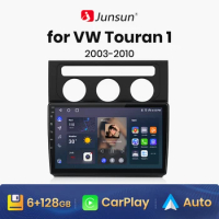 Junsun V1 AI Voice Wireless CarPlay Android Auto Radio for Volkswagen Touran 1 2003-2010 4G Car Multimedia GPS 2din autoradio