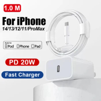 PD 20W Charger For iPhone 13 12 11 14 Pro Max Mini X XS USB Type C Fast Charging Cable For iPad iPod AirPods Charger Accessories
