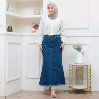 Bawahan Rok Duyung Tulang Premium Jeans Cewek Dewasa