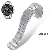 Metal Waterproof Strap Wrist For Casio EF-554 EF-545 EF-130 EF554 EF545 EF130 Stainless Steel Watchbands Strap Bracelet