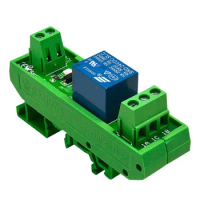 1pc Din Rail 1 Channel Relay Board5/12/24V Relay Status Indication LED TS15/28/35 Interface Electromagnetic Relay Accessories