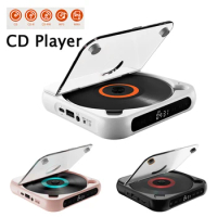 Portable CD Walkman Rechargeable Bluetooth LCD Screen CD Music Player Support TF Card MP3 Disk Stereo Speaker Home