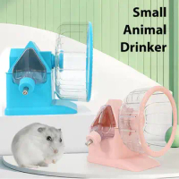 Small Hamster Wheel Hamster Food Bowl Water Bottle Base House With No Drip Water Bottle Dispenser Quiet Spinner For Mice Gerbils