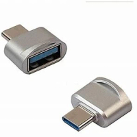 BWOO BE35 OTG TYPE-C 公頭轉 USB-A 母頭轉接器 銀色