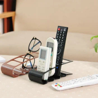 Desktop Bracket TV/DVD/VCR Remote Control Organizer 4 Grids Frame Storage Rack Mobile Phone Holder Stand Plastic Case Shelf