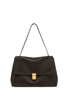 JW PEI Hilary Woven Shoulder Bag - Dark Brown