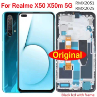 Best Working 6.57 ” For Realme X50 X50m 5G RMX2051 RMX2025 LCD Display Touch Screen Digitizer Assembly with Frame Original LTPro