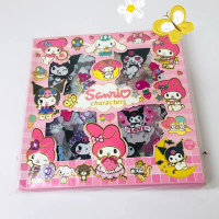 ￼100 Lembar Stiker Motif MOMO Kartun Korea Lucu Kuromi Cinnamoroll Sanrio Anti Air Dekorasi Handbook