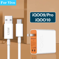 120W Super FlashCharge Charger EU/US Fast Charge For Vivo X Fold 3 X100 X90 X80 X70 Pro IQOO Neo 8 9 12 Pro +1M 6A Type C Cable