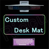 Gambar DIY Custom Pelbagai Saiz RGB Mouse Pad Logo Anime Gaming LED Aksesori PC Gamer Glow Custom Pe