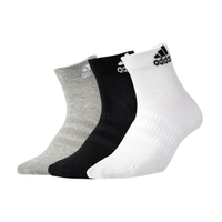 【adidas 愛迪達】男運動短襪-三雙入 三色 襪子 愛迪達 腳踝襪 黑白灰(DZ9434)
