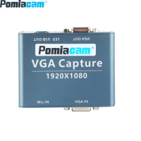 10pcs/lot Video capture card VGA to USB capture 1080P audio and video capture belt supports UVC/UAC standard--VGA LOOP output